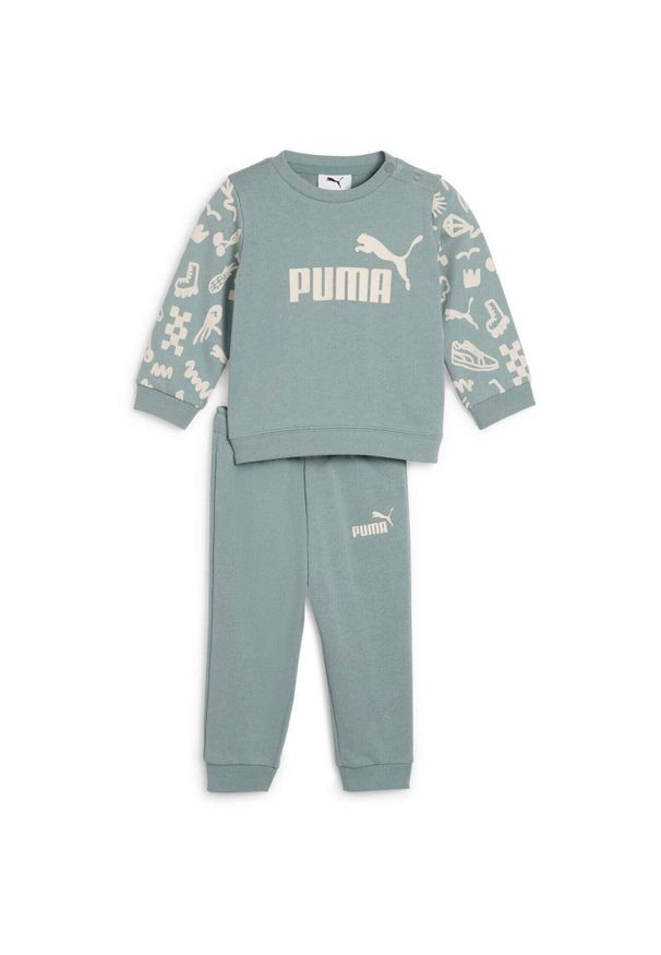 Dres dla dzieci Puma Minicats Sandy Adventures Crew Set Tr Inf. Okazja: na uczelnię. Kolor: niebieski. Materiał: dresówka. Styl: sportowy