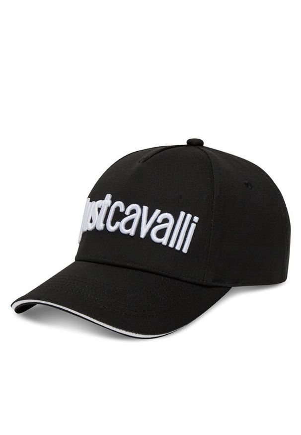 Just Cavalli Czapka z daszkiem 78RAZK30 ZG192 Czarny. Kolor: czarny. Materiał: bawełna, materiał