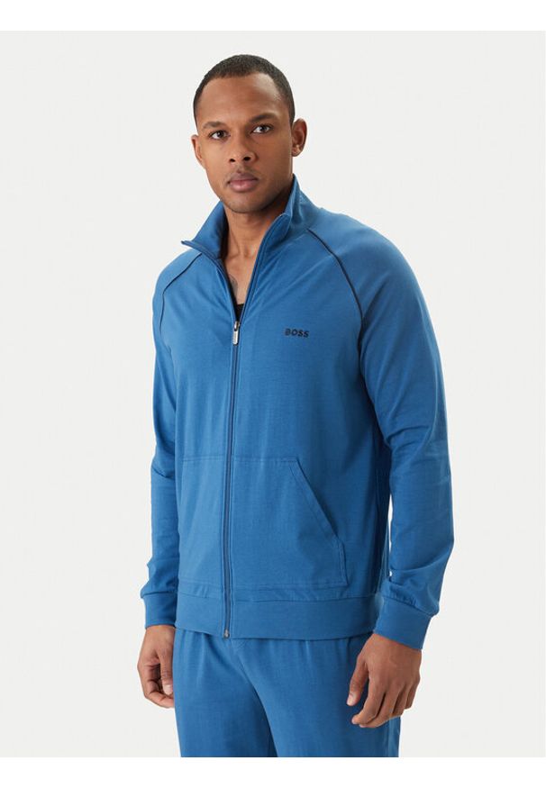 BOSS Bluza Mix&Match 50515307 Niebieski Regular Fit. Kolor: niebieski. Materiał: bawełna