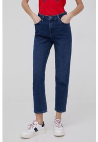 Lee jeansy CAROL DARK JOE damskie high waist. Okazja: na co dzień. Stan: podwyższony. Kolor: niebieski. Styl: casual