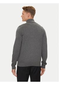 Calvin Klein Sweter K10K113748 Szary Slim Fit. Kolor: szary. Materiał: bawełna