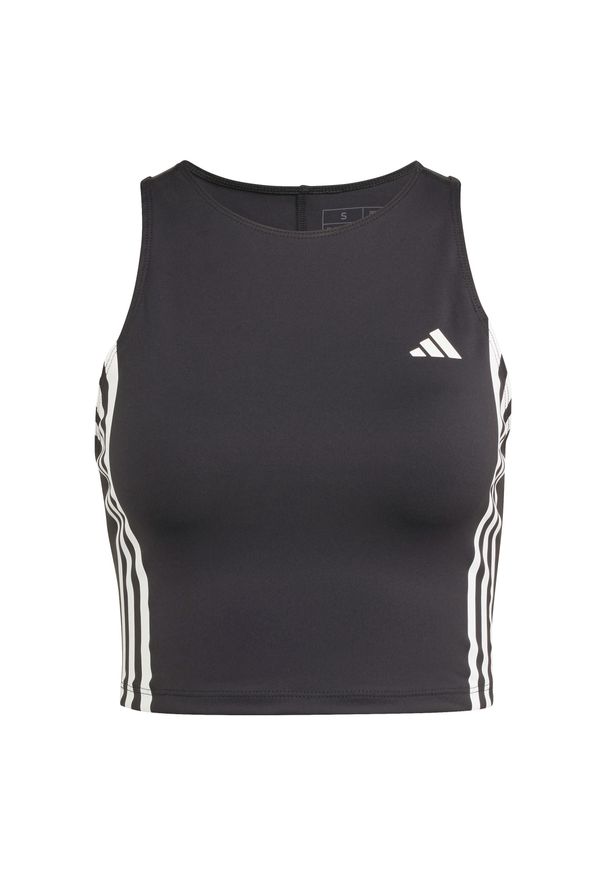 Adidas - Damski tank top adidas Own the Run 3 Stripes. Kolor: czarny. Materiał: materiał. Sport: bieganie