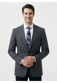 Krawat Męski - Angelo di Monti - Granat w Duże Kwiaty. Kolor: niebieski. Materiał: tkanina. Wzór: kwiaty. Styl: elegancki, wizytowy #3