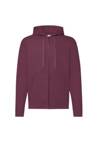 FRUIT OF THE LOOM - Klasyczna Kurtka Z Kapturem Dla Dorosłych Unisex. Typ kołnierza: kaptur. Kolor: czerwony, wielokolorowy, brązowy