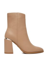 Nine West Botki CEO-JASMIN-01 Beżowy. Kolor: beżowy. Materiał: materiał #1