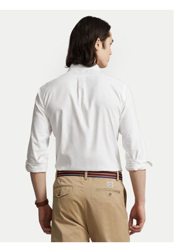 Polo Ralph Lauren Koszula Bsr 710772290 Biały Custom Fit. Typ kołnierza: polo. Kolor: biały. Materiał: bawełna