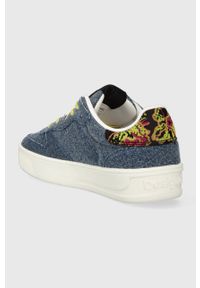 Desigual sneakersy kolor niebieski 23WSKD01.5034. Nosek buta: okrągły. Kolor: niebieski. Materiał: materiał, włókno, guma. Obcas: na platformie #5