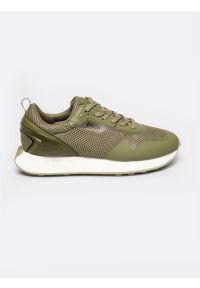 Big-Star - Sneakersy męskie khaki RR174360 303. Okazja: na co dzień. Kolor: zielony. Materiał: materiał, syntetyk. Wzór: napisy