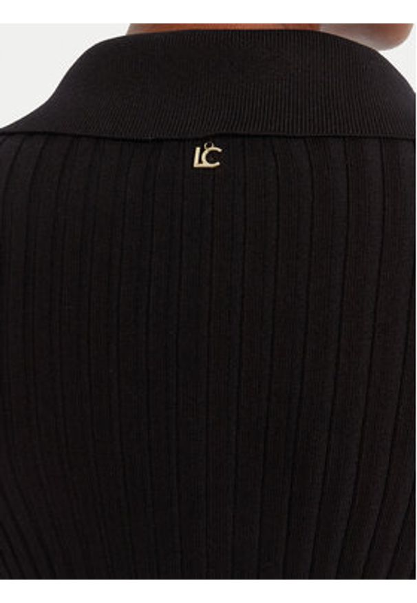 LOLA CASADEMUNT Kardigan LF2511007 Czarny Slim Fit. Kolor: czarny. Materiał: syntetyk