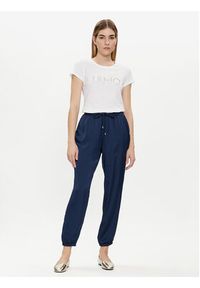 Liu Jo Spodnie materiałowe TA4253 T3810 Granatowy Relaxed Fit. Kolor: niebieski. Materiał: syntetyk #5