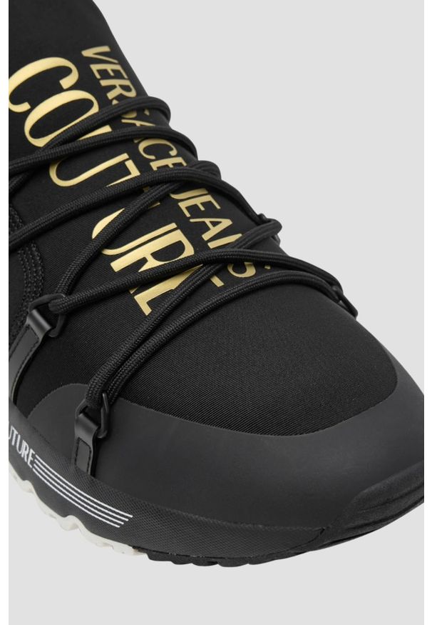 Versace Jeans Couture - VERSACE JEANS COUTURE Czarne męskie sneakersy Fondo Dynamic Dis. Sa6, Rozmiar 42. Kolor: czarny