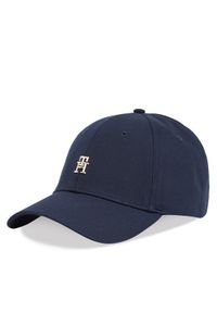 TOMMY HILFIGER - Tommy Hilfiger Czapka z daszkiem Elevated Chic Cap AW0AW17128 Granatowy. Kolor: niebieski. Materiał: bawełna, materiał #1