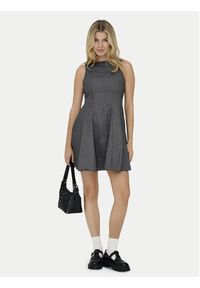 only - ONLY Sukienka codzienna Lunita 15370914 Szary ciemny Regular Fit. Okazja: na co dzień. Kolor: szary. Materiał: syntetyk. Typ sukienki: proste. Styl: casual #4