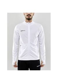 Bluza treningowa męska Craft Evolve Full Zip. Kolor: biały. Sport: fitness