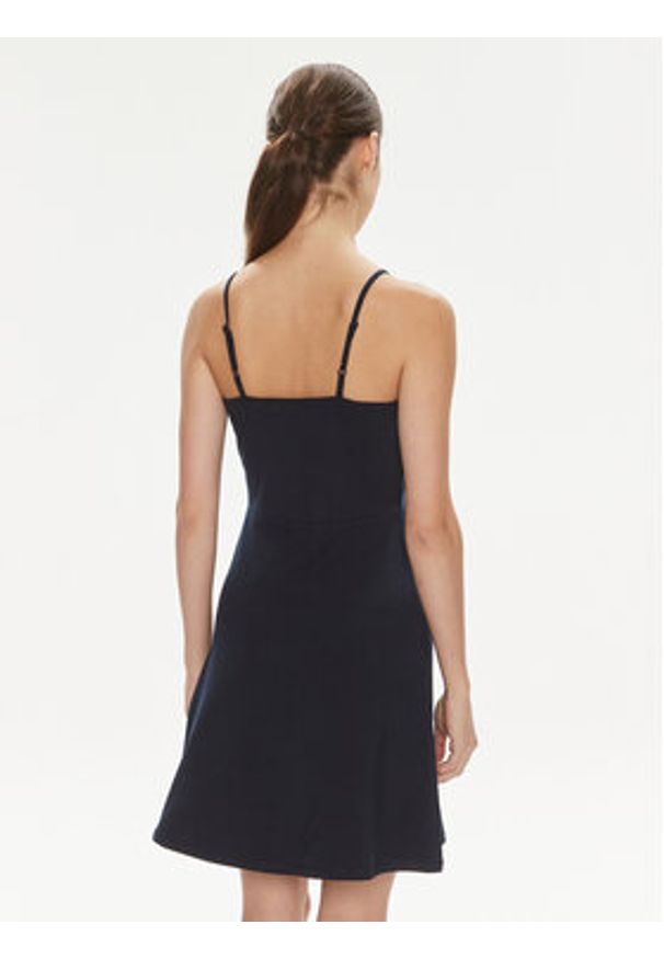 Tommy Jeans Sukienka letnia Essential DW0DW17988 Granatowy Slim Fit. Kolor: niebieski. Materiał: bawełna. Sezon: lato