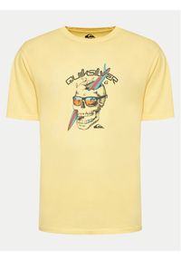 Quiksilver T-Shirt One Last Surf EQYZT07674 Żółty Regular Fit. Kolor: żółty. Materiał: bawełna #1