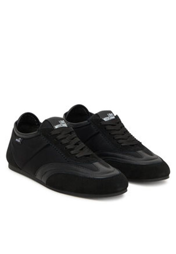 Love Moschino - LOVE MOSCHINO Sneakersy JA10201G1NIMA00A41 Czarny. Kolor: czarny. Materiał: materiał