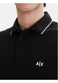 Armani Exchange Polo XM001289 AF10363 UC001 Czarny Regular Fit. Typ kołnierza: polo. Kolor: czarny. Materiał: bawełna #3