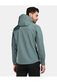 Męska kurtka softshell Kilpi ONTAVIO-M. Kolor: zielony. Materiał: softshell. Sport: turystyka piesza #2