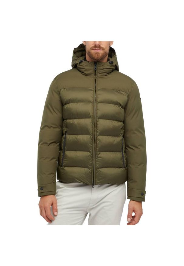 Geox - Kurtka GEOX M SAPIENZA HOOD JKT Zielony. Kolor: zielony. Materiał: tkanina