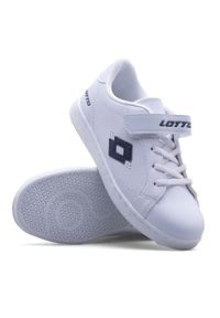 Buty dziecięce LOTTO JAMBOL K lifestylowe sneakersy. Kolor: biały, wielokolorowy, szary