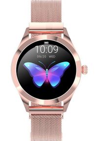 Smartwatch Gino Rossi SW017-4 Różowe złoto (SW017-4). Rodzaj zegarka: smartwatch. Kolor: różowy, wielokolorowy, złoty #1