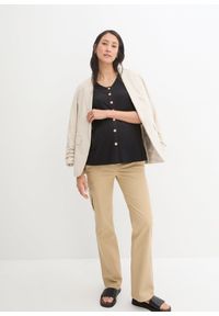 bonprix - Shirt 2 w1, ciążowy i do karmienia piersią z bawełny organicznej. Kolekcja: moda ciążowa. Kolor: czarny. Materiał: bawełna #3