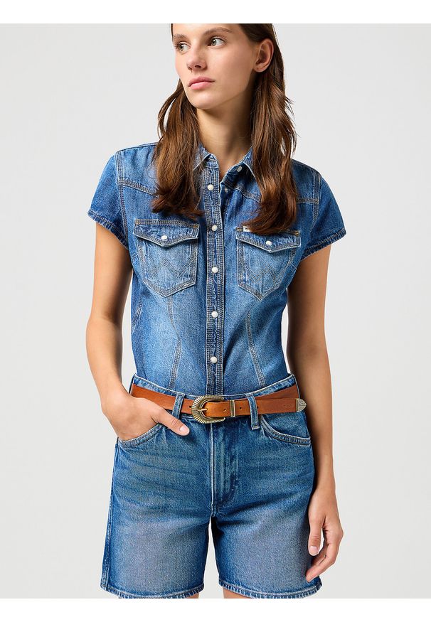 Wrangler - WRANGLER DAMSKI PASEK WRANGLER WESTERN SUN BELT COGNAC 112365364