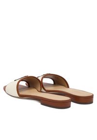 Lauren Ralph Lauren - LAUREN RALPH LAUREN Klapki 802P04395003 Écru. Kolor: kremowy. Materiał: materiał #6