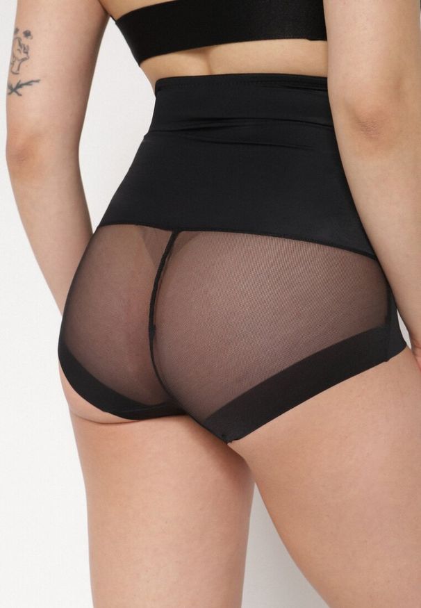 Born2be - Czarne Majtki Modelujące z Wysokim Stanem Liredia. Stan: podwyższony. Kolor: czarny