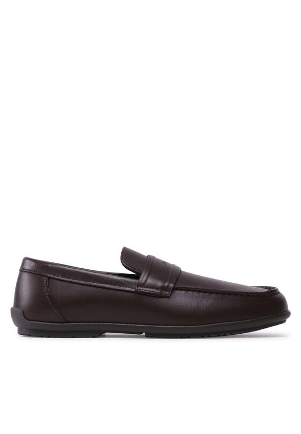 Calvin Klein Mokasyny Driver High Freq Lth HM0HM00969 Brązowy. Kolor: brązowy. Materiał: skóra