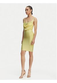 Guess Sukienka koktajlowa W6GK83 Z0686 Żółty Slim Fit. Kolor: żółty. Materiał: wiskoza. Styl: wizytowy #5