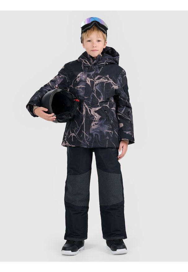 4f - 4F Kurtka snowboardowa membrana 8000 chłopięca - multikolor 128 (7-8 lat). Kolor: wielokolorowy. Materiał: poliester. Sezon: lato