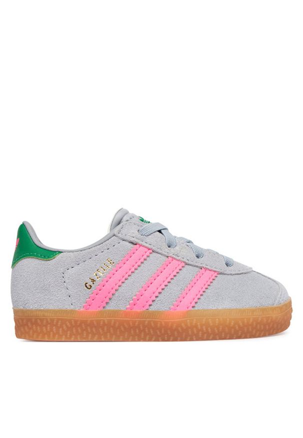Adidas - adidas Sneakersy Gazelle Comfort Closure Elastic Laces IH6477 Szary. Kolor: szary. Materiał: skóra, zamsz. Model: Adidas Gazelle