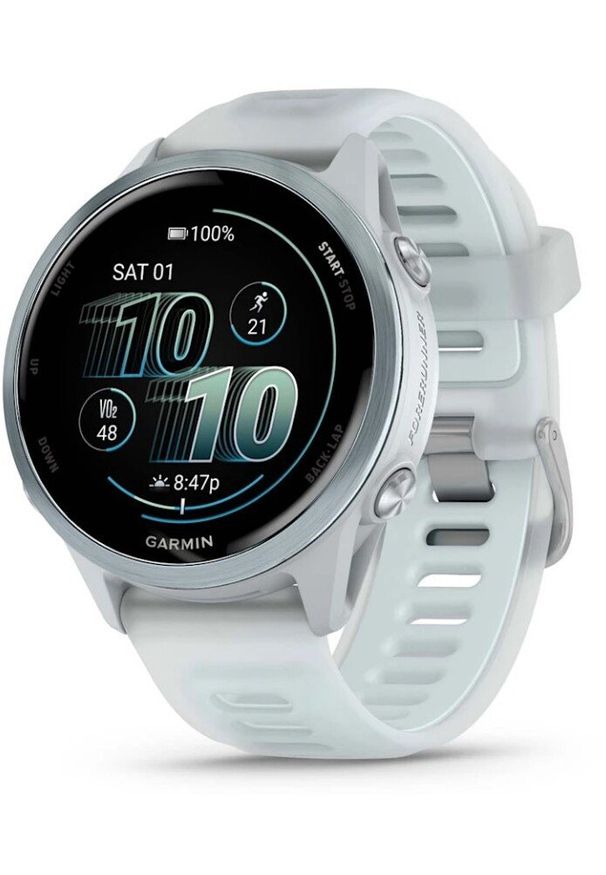 NoName - Garmin Forerunner® 570 - 42mm, Cloud Blue Aluminium with Translucent Whitestone/Cloud Blue Band