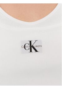 Calvin Klein Jeans Top J20J221430 Biały Regular Fit. Kolor: biały. Materiał: bawełna #4