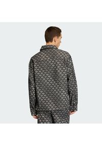 Adidas - adidas Koszula jeansowa Monogram KC6379 Szary Loose Fit. Kolor: szary. Materiał: bawełna #3