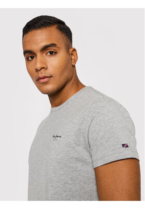 Pepe Jeans T-Shirt Original Basic 3 N PM508212 Szary Slim Fit. Kolor: szary. Materiał: bawełna