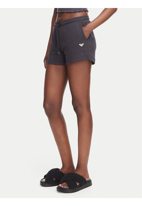 Roxy Szorty sportowe Surf Stoked ERJFB03416 Czarny Regular Fit. Kolor: czarny. Materiał: bawełna