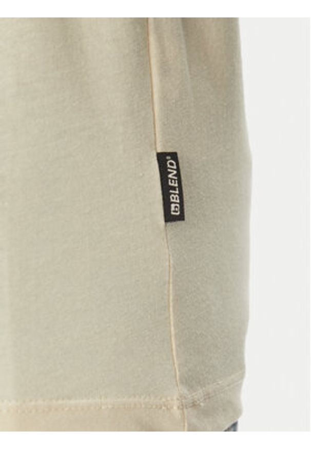 Blend T-Shirt 20718263 Beżowy Regular Fit. Kolor: beżowy. Materiał: bawełna