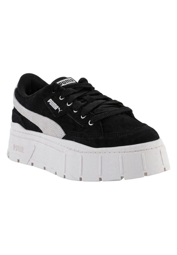 Puma - Damskie Skórzane Buty Treningowe Mayze Stack DC5. Kolor: biały. Materiał: skóra. Styl: sportowy