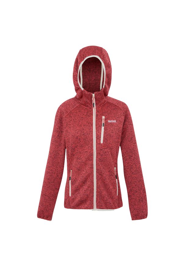 Regatta - Damska Bluza Z Kapturem Newhill II Marl Full Zip. Typ kołnierza: kaptur. Kolor: różowy, biały, wielokolorowy. Sport: turystyka piesza