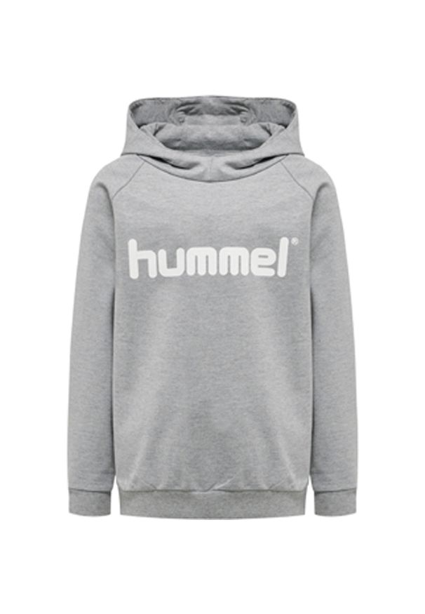 Bluza dziecięca z kapturem Hummel Cotton Logo. Typ kołnierza: kaptur. Kolor: szary