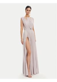 Elisabetta Franchi Sukienka wieczorowa AB-R21-52E2 Fioletowy Regular Fit. Kolor: fioletowy. Materiał: wiskoza. Styl: wizytowy