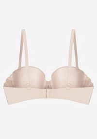 Born2be - Beżowy Gładki Biustonosz Balkonetka Dalilin. Kolor: beżowy. Wzór: gładki #7