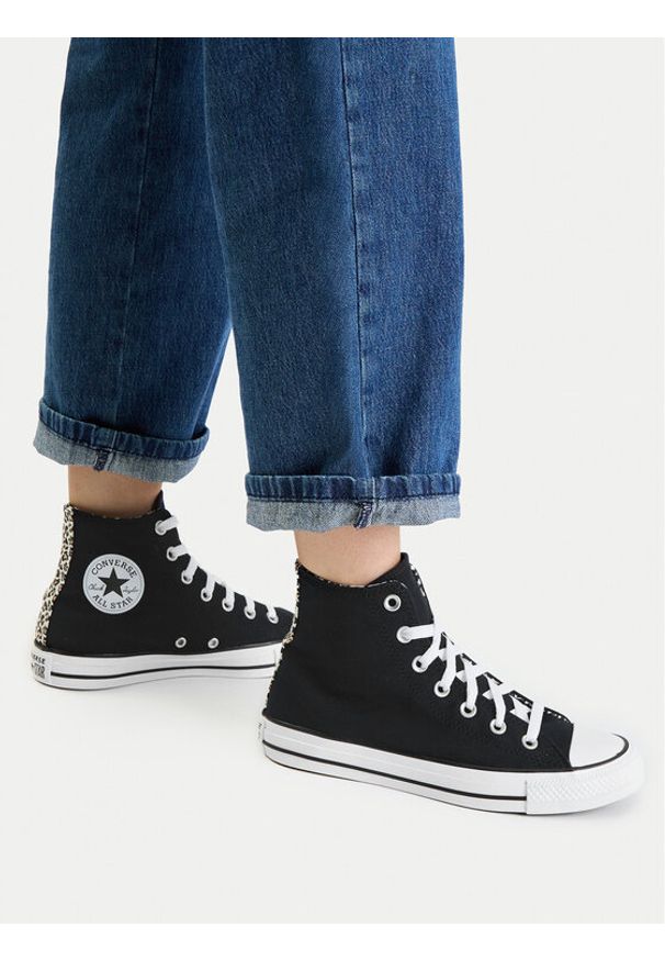 Converse Trampki Chuck Taylor All Star Leopard A14940C Czarny. Kolor: czarny. Materiał: materiał