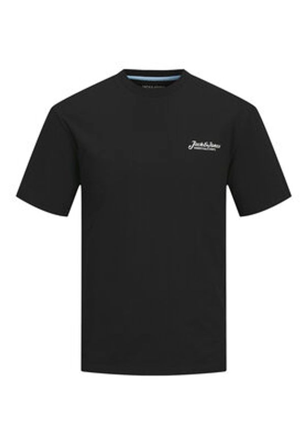 Jack & Jones - Jack&Jones Komplet t-shirt i szorty sportowe Beau 12277466 Czarny Relaxed Fit. Kolor: czarny. Materiał: bawełna. Styl: sportowy