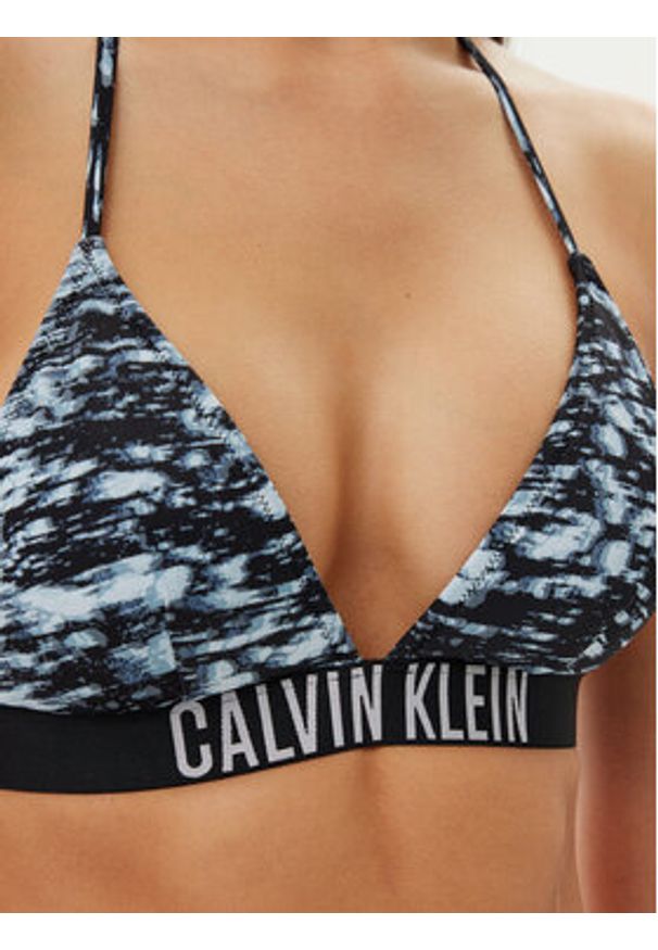 Calvin Klein Swimwear Góra od bikini KW0KW02854 Granatowy. Kolor: niebieski. Materiał: syntetyk