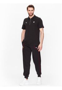 Puma Polo Ferrari Style Jacquard 538331 Czarny Slim Fit. Typ kołnierza: polo. Kolor: czarny. Materiał: bawełna #4