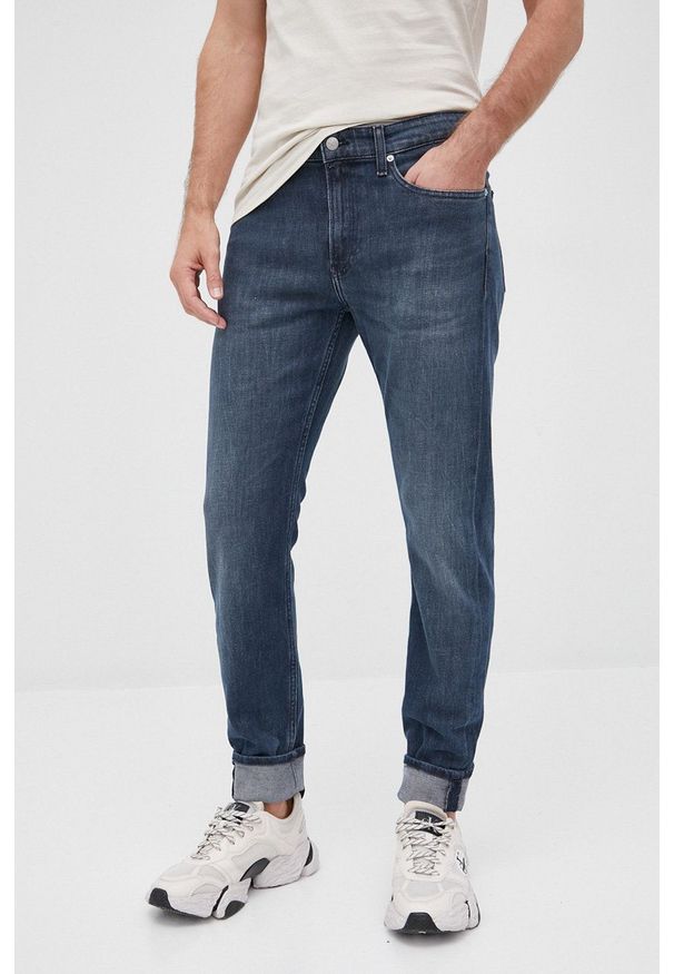 Calvin Klein Jeans jeansy J30J320452.PPYY męskie. Kolor: niebieski